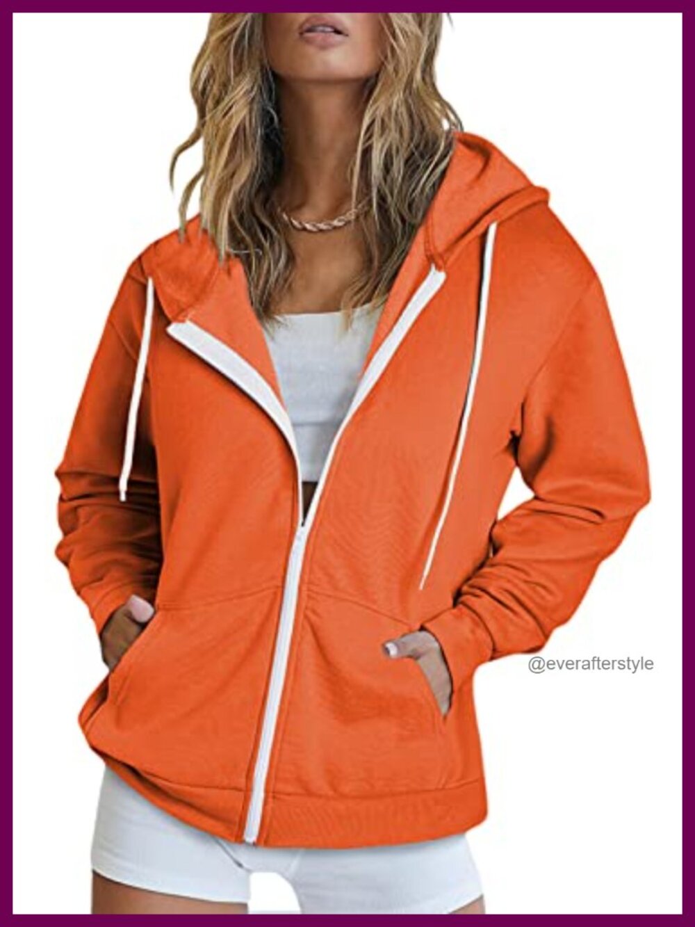 Zip Up Hoodie Long Sleeve Hooded Sweatshirt with Pockets